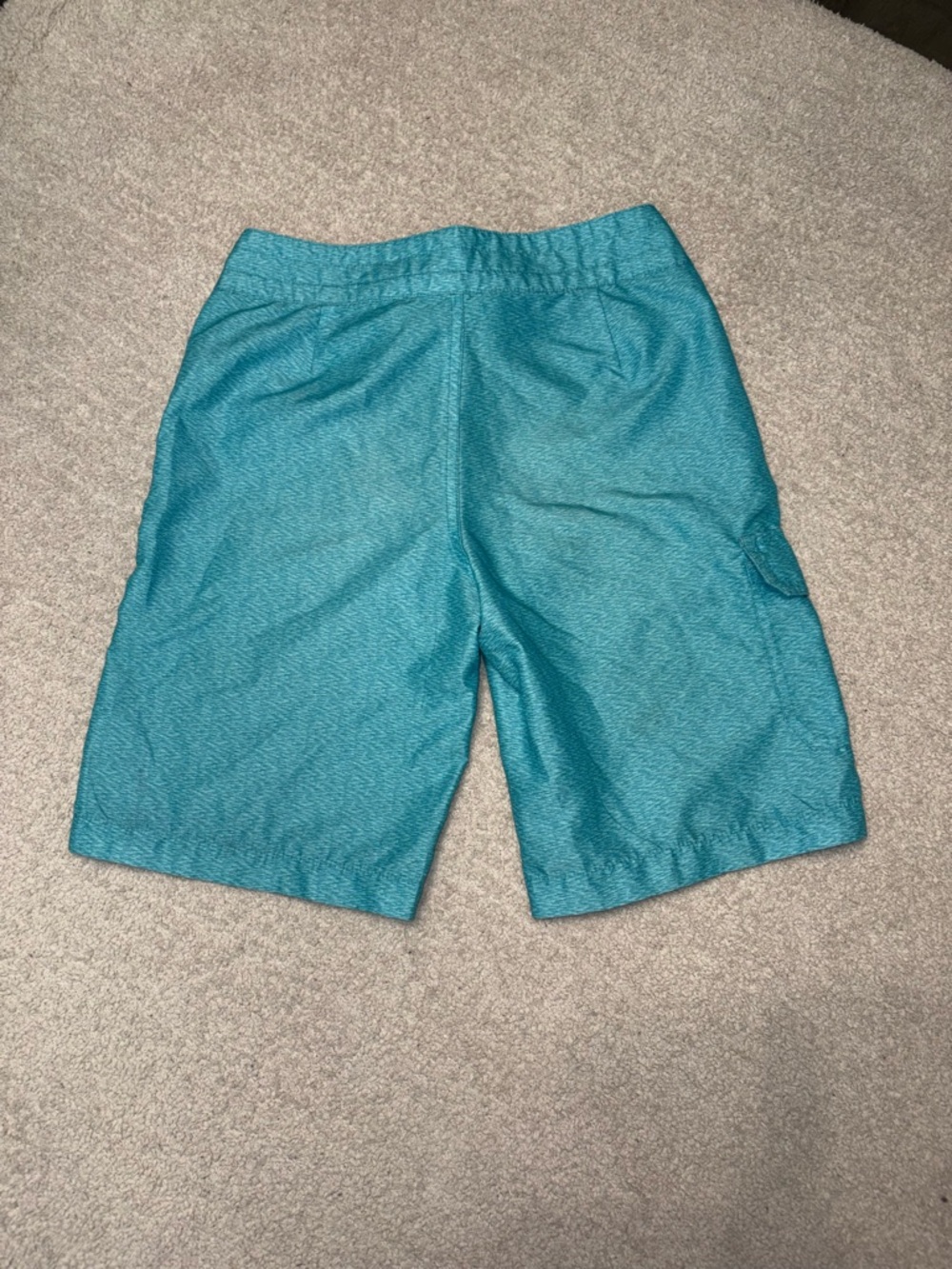 Lucky Brand Boys Teal & Orange Logo Swim Trunks - Size 10 - Picture 2 of 3